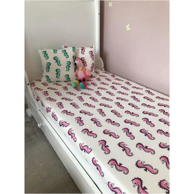 Sassy the Seahorse Cotbed Fitted Sheet